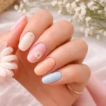 simple summer nail designs with soft pastel colors and minimal nail art