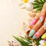 Summer nail ideas 2026 featuring pastel, chrome, neon, and beach-inspired nail designs