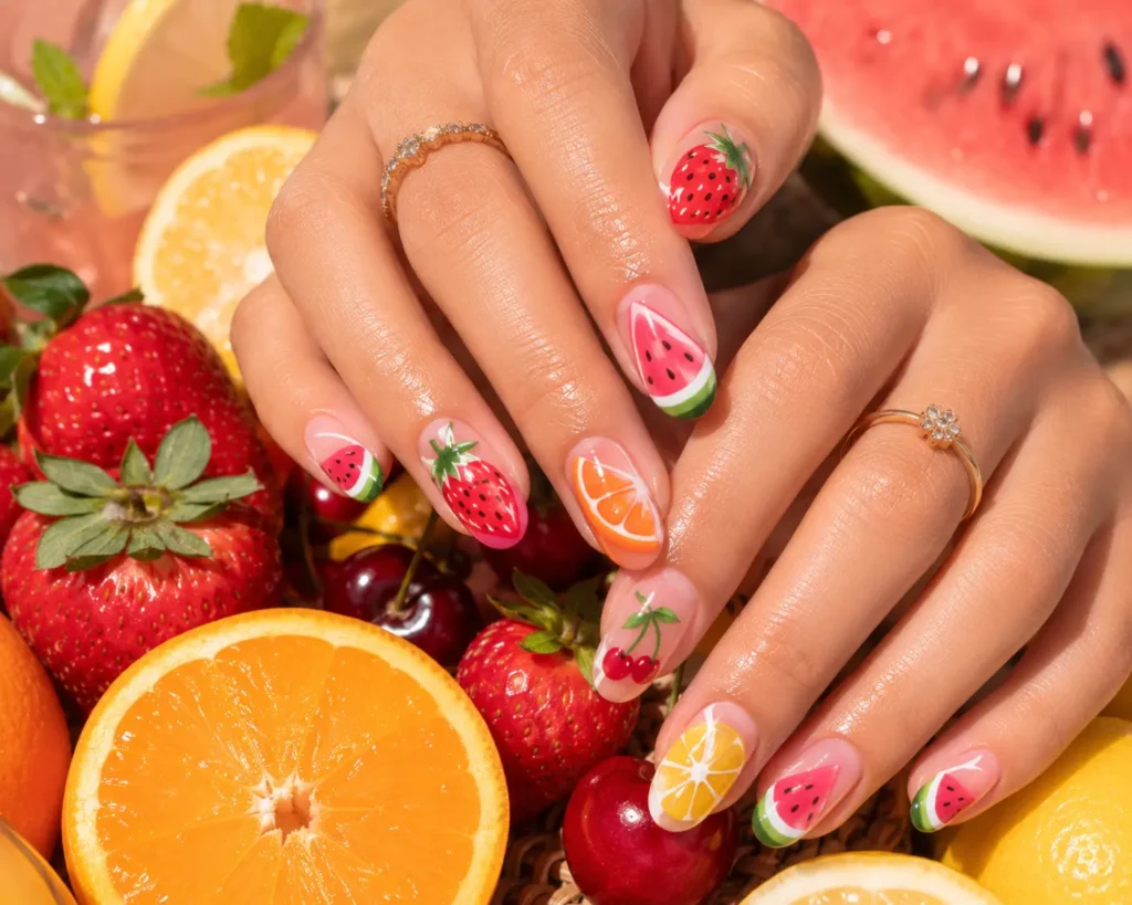 Cute fruit nail designs for summer 2026.