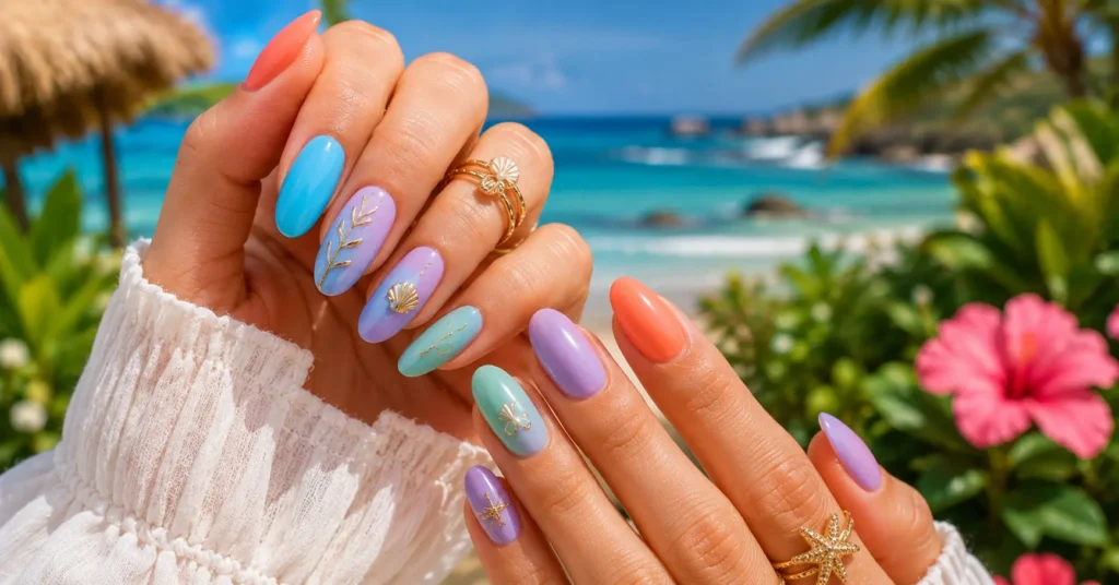 Summer Gel Nails 2026 featuring trendy colors and modern glossy nail designs.