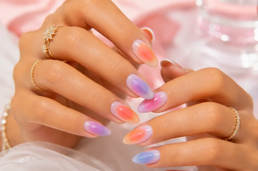 Colorful aura nails trend for Summer 2026