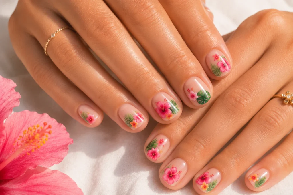 Colorful pastel French tip nails for short nails in Summer 2026