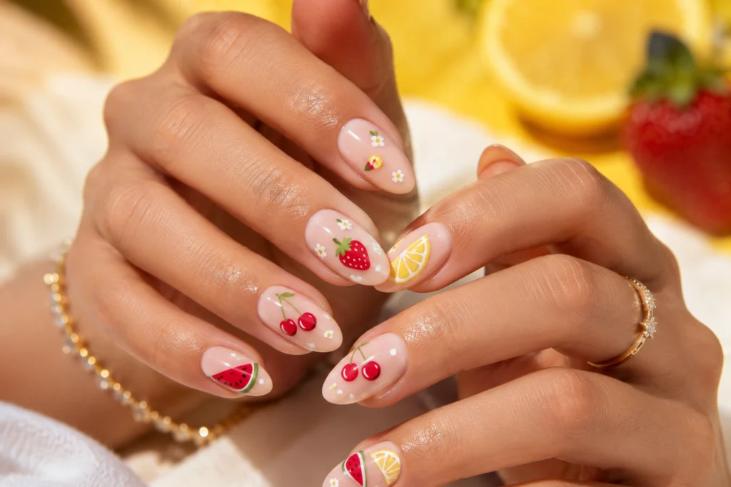 Cute fruit-inspired summer nail art trends 2026