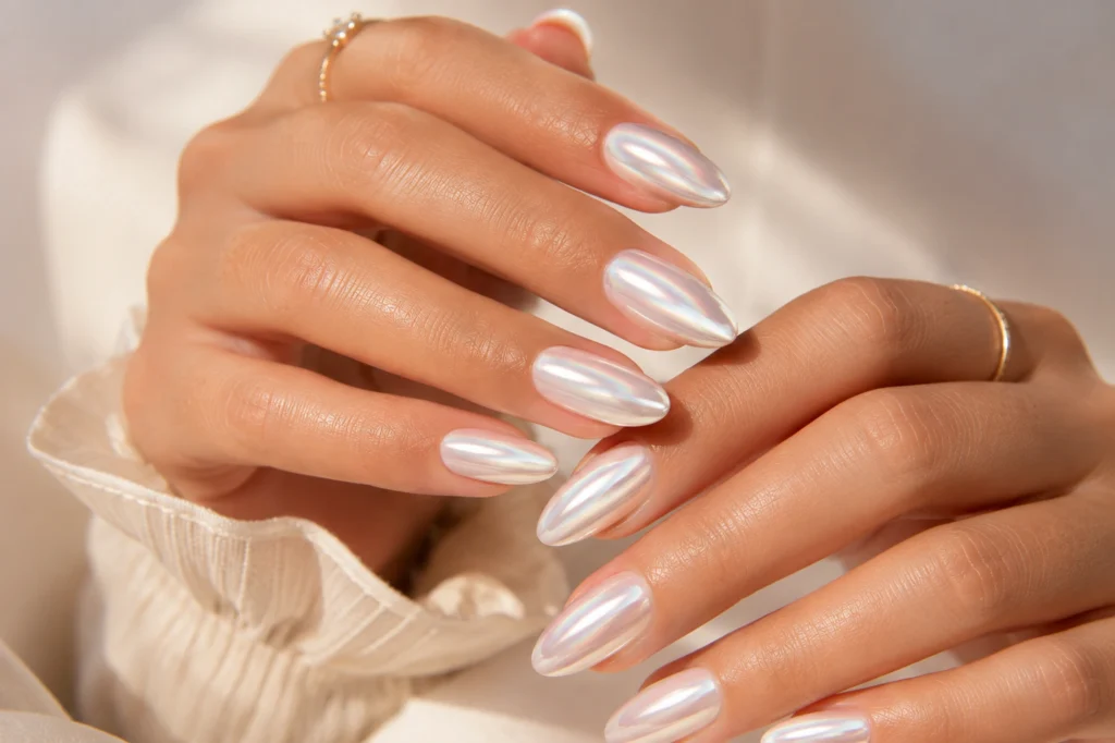 Glazed chrome nails for Summer 2026