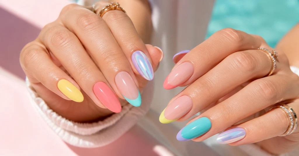 Hottest Summer Nail Trends 2026 featuring colorful trendy nail designs