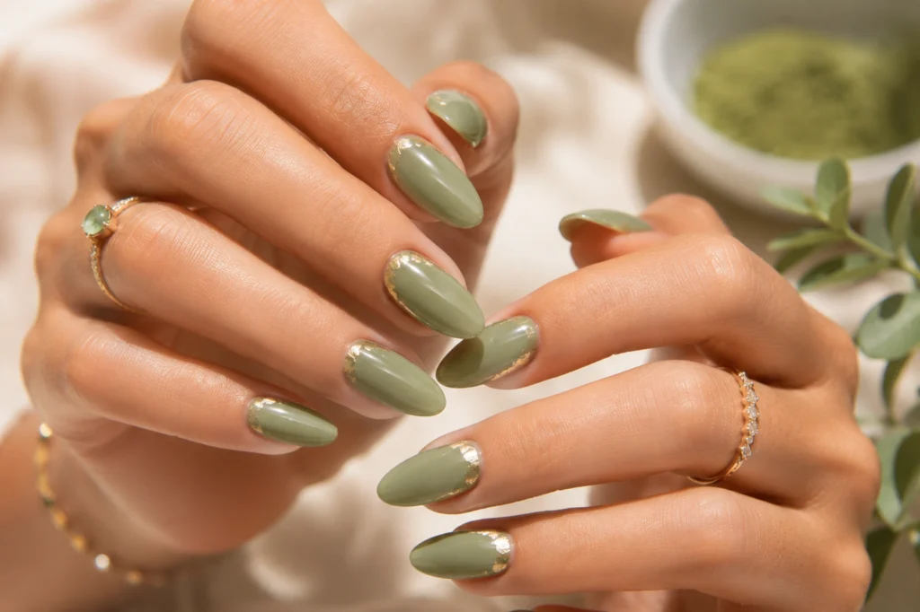 Matcha green nails trend for Summer 2026