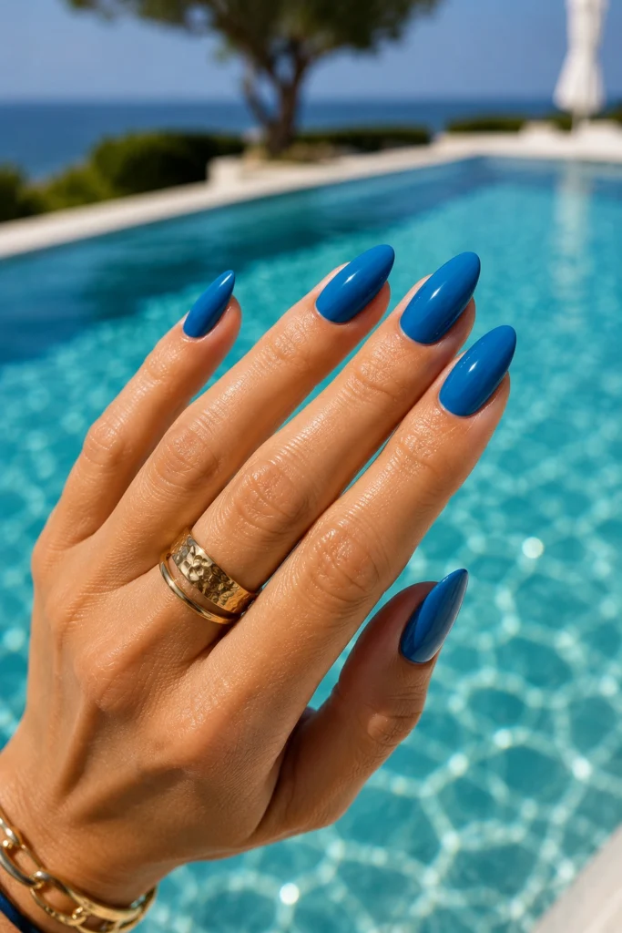 Ocean blue summer nail color ideas for 2026